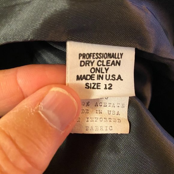 Vintage Ashley Brooke Women's Career Suit & Skirt Gray Pinstripes Button Down 12 - Picture 14 of 15